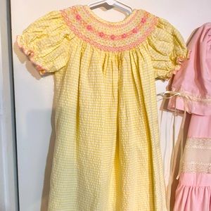 classic Whimsy yellow smocked dress 4T